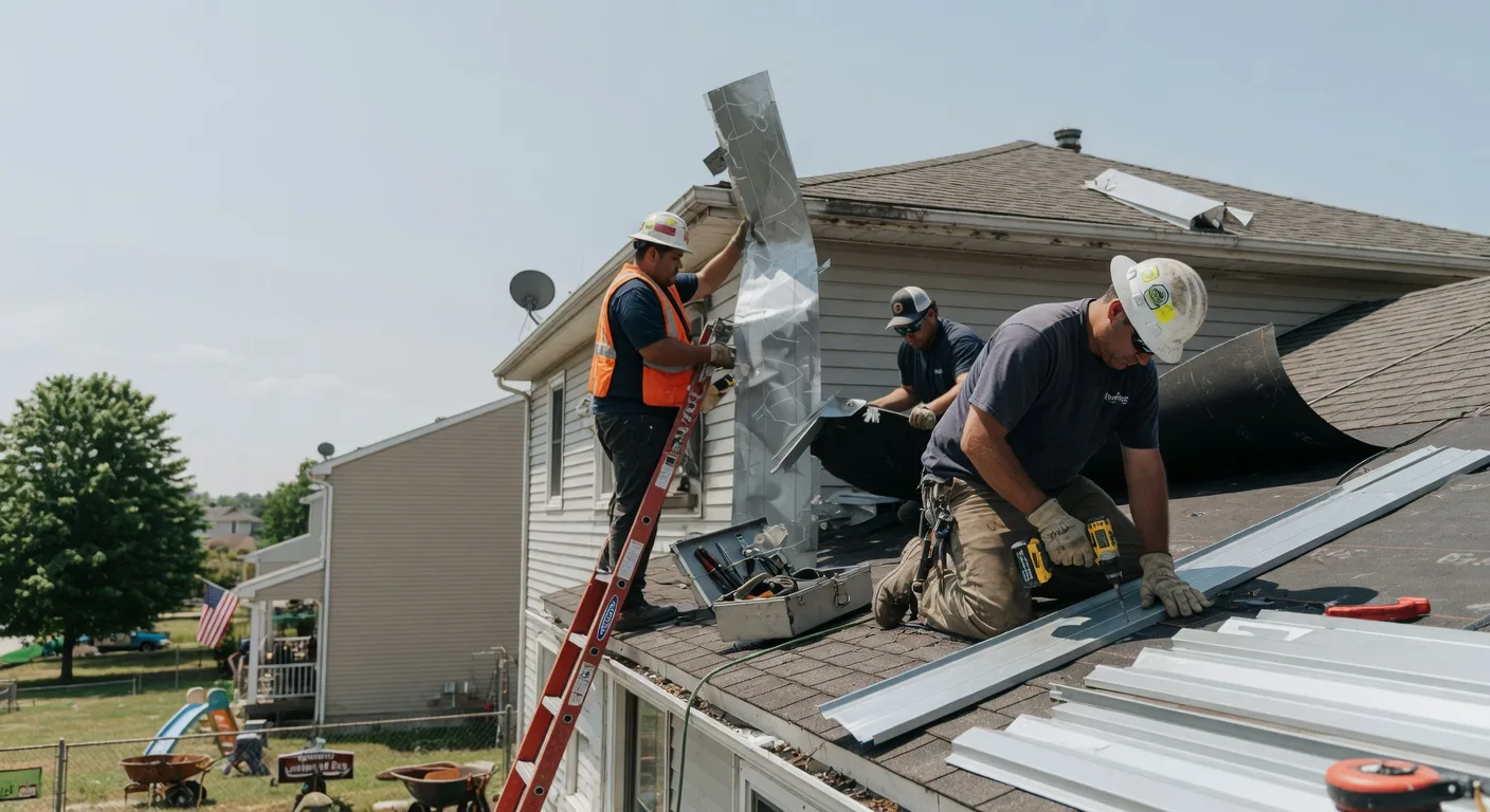Storm Damage Metal Roof Repair in Gillett Grove, IA